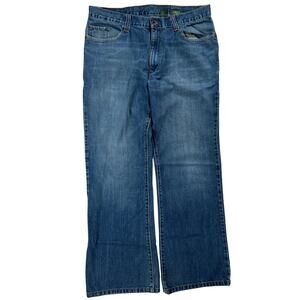 Timberland Mens Jeans 34x32 Blue Denim Relaxed Fit Embroidered Logo Outdoor Gear